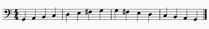 G Major Scale on Bass Clef